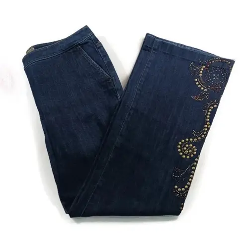 St. John J956 Vintage Sport High Rise Flare Jeans size 14