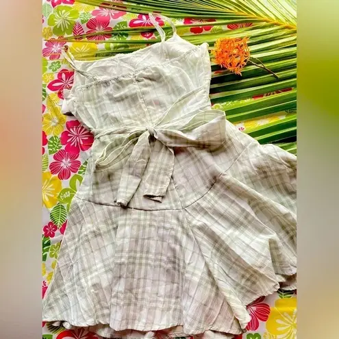 HYFVE Women’s Green Gingham Summer Romper