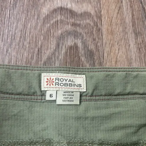 Royal Robbins Women’s Green Ripstop Hiking Shorts Size 6 Outdoor Nylon Blend