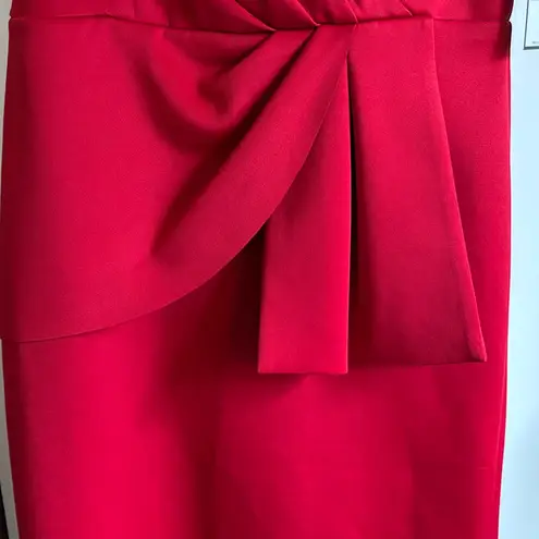 Jessica Howard Red Scuba Knit Peplum Wrap Dress – Size 10 – NWT MSRP $129