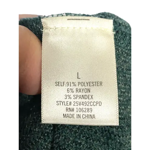 Francescas Harper Heritage Green Sweater Dress L Surplice Open Back Bow Boho NWT Size L