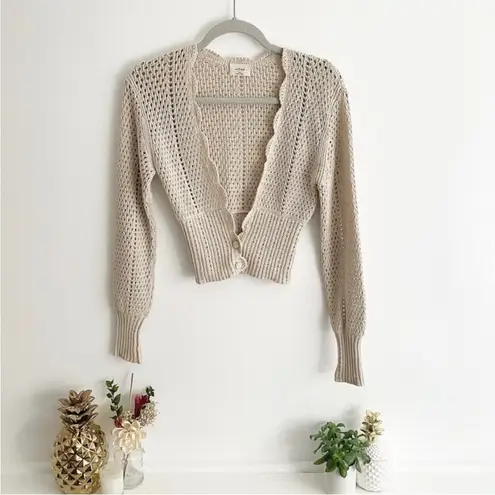 Aritzia Wilfred Le Frou 100% cotton Open knit Cardigan NEW Size XS
