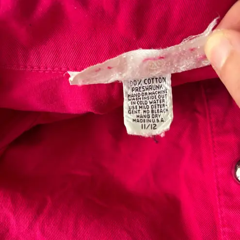 Unique Vintage VTG 80s Hot Pink Star Studded Rodeo Top Button Up Short Sleeve Glam Western L