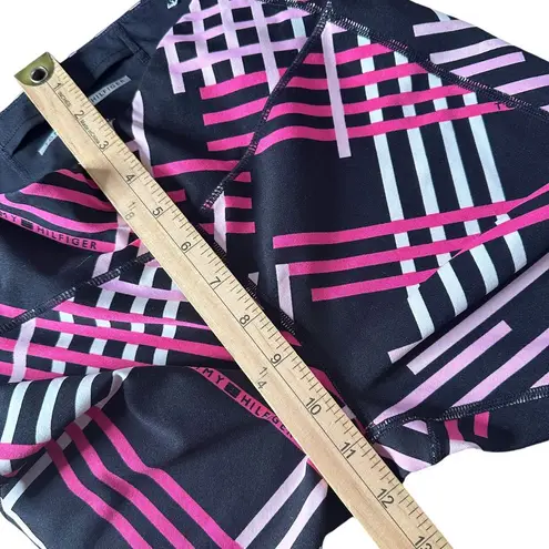 Tommy Hilfiger  Performance Leggings Womens M Pink Plaid Stretch Active Crop