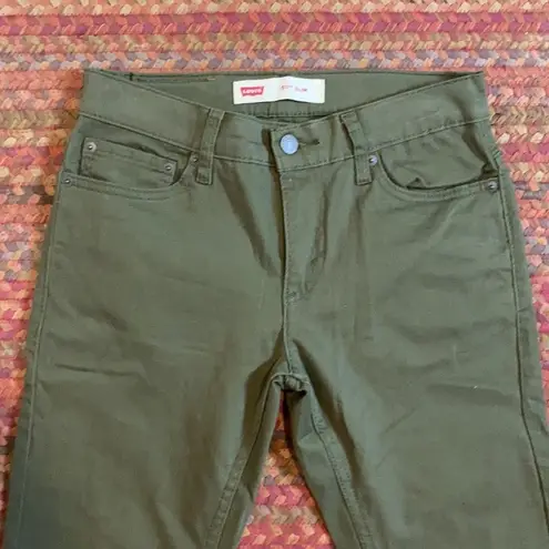 Levi's NWOT ARMY GREEN WHITE TAB  511 SLIM JEANS