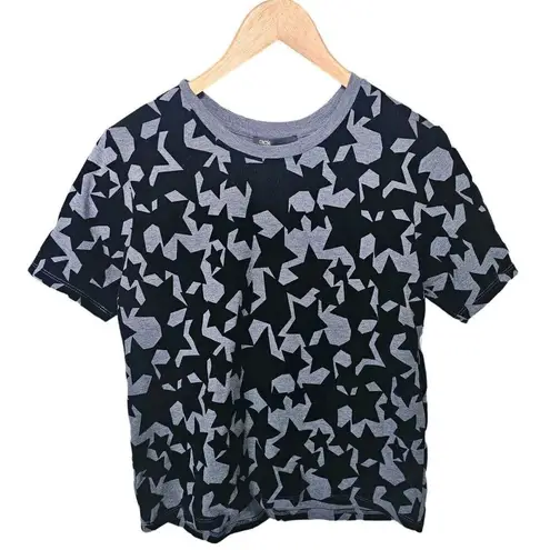 Maje  Temporair Gray Black Velvet Star Print T Shirt Size 1 Small