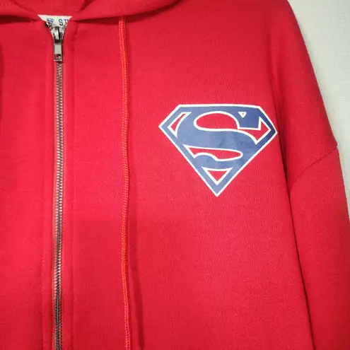Superman 1938 full zip red hoodie women's medium NWT