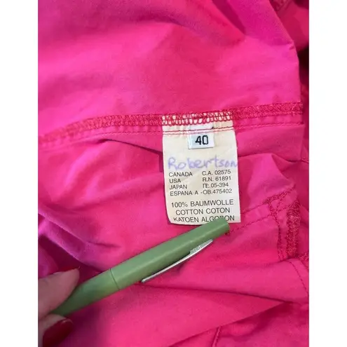 VINTAGE Escada Womens Jacket Pink Button Up Denim Trucker Long Sleeve 40 US XS - Image 9