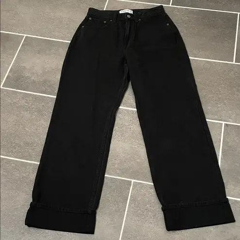 Abercrombie & Fitch  Curve Love Cuffed High Rise The Loose Jeans size 26X31 - Image 1
