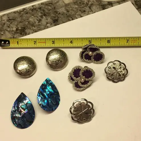 Lot Of 4 Costume Earrings Vintage