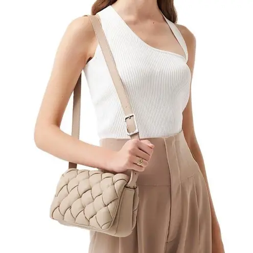 JW Pei Maze Crossbody Bag in Almond
