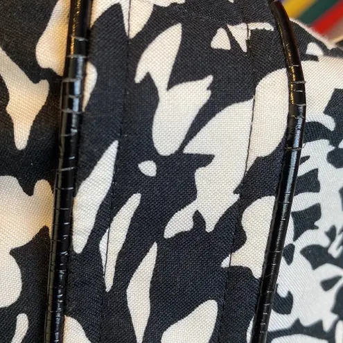 Tory Burch  black white logo print sleeveless dress 6