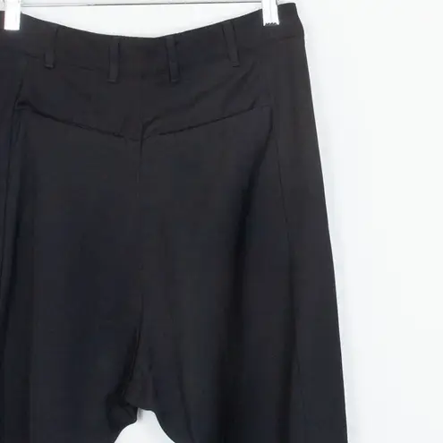 ZARA  Black Asymmetrical Buttoned Low Waist Pants Womens Size XS