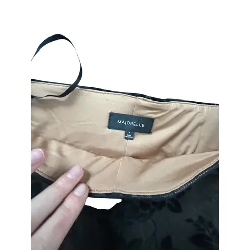 Majorelle Lars Pant Black Floral Lace Velvet Flare Small