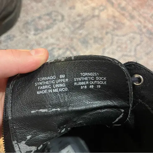 Steve Madden Black Crocodile-Embossed Men's Boots