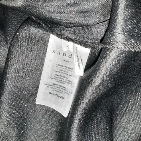 Sandro Womens Gold Off The Shoulder Mini Dress