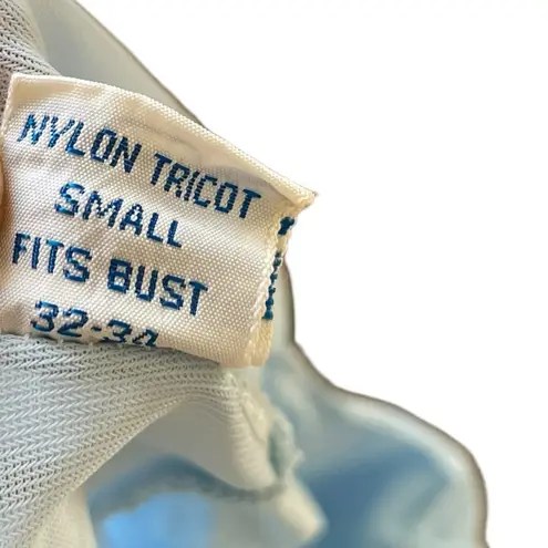 Charmode Sears Roebuck Vintage 70s Blue Dreamy Lace Open Crop Capelet Bed Jacket