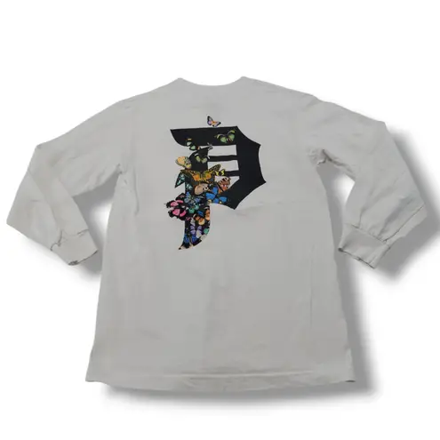 Primitive Skateboarding Shirt Size Small Long Sleeve T-Shirt Butterflies Graphic Tee Unisex T-Shirt