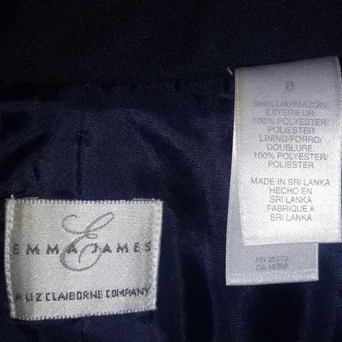 Emma James  Liz Claiborne 8 Navy Blazer