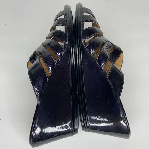 Soffit Women’s Deep Purple Open Toe Wedge Sandals Size 9M