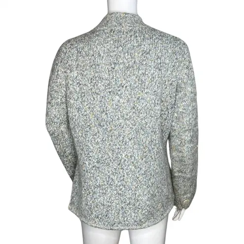 Alps Sweater Womens Medium Gray Button Front Cardigan Alpaca Blend Warm Cozy