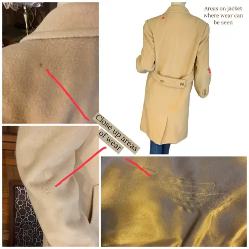 Marvin Richards J PERCY VINTAGE 1990'S CAMEL HAIR TAN PEA COAT (8)