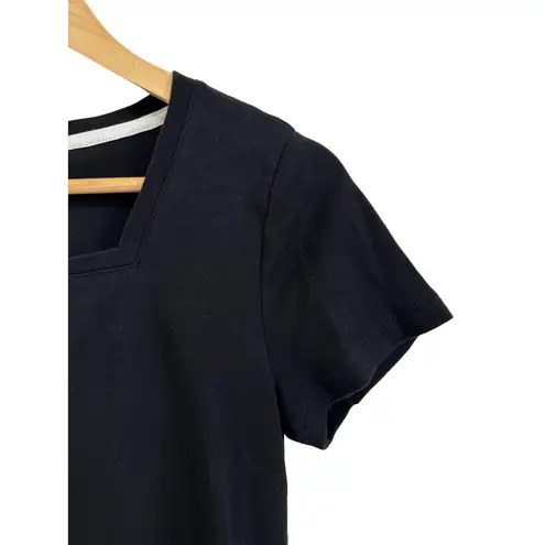 Isaac Mizrahi Isaac Mizrahi Live Essentials Women's Square-Neck Top black XXS