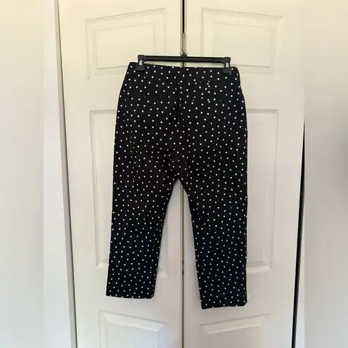 Ann Taylor Factory Black & White Polka Dot Ankle Pants Petite Size 0P