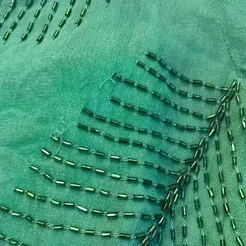 Rory Beca Haldi Beaded Dress size Small Kelly Green