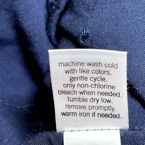 Sonoma  | Petite Navy Blue Eyelet Peasant Blouse | PL