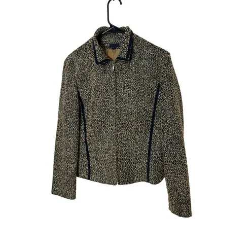 Lapis Women's Tweed Jacket and Skirt Set Size L Brown Black Textured Size L