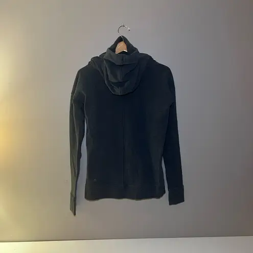 Lululemon  Stress Less Charcoal Grey Funnel Neck Athletic Pullover Hoodie Size - Image 5