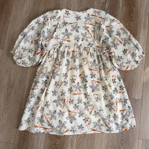 Anthropologie Caballero Breezy Tunic Dress Babydoll Size Medium Tan