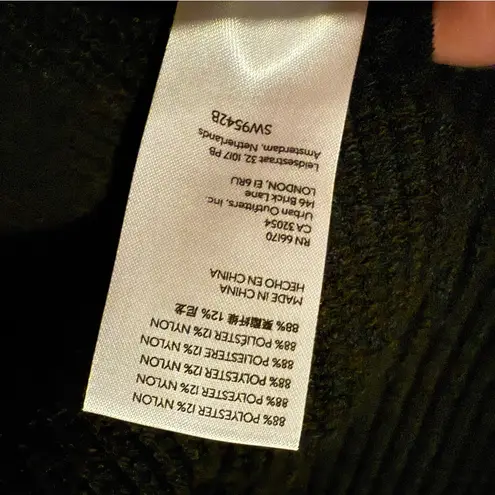 Anthropologie Black Knit Long Sleeve Super Cropped Sweater Shrug Sz M