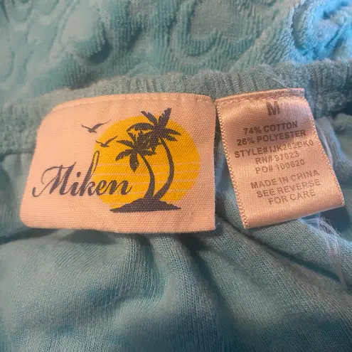 Y2K Terrycloth Halter Mini Dress Blue Size M