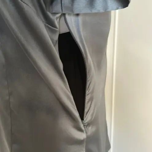 BCBGMAXAZRIA New Women’s  Silky Tailored Satin Ruffled Collard Dressy Blouse