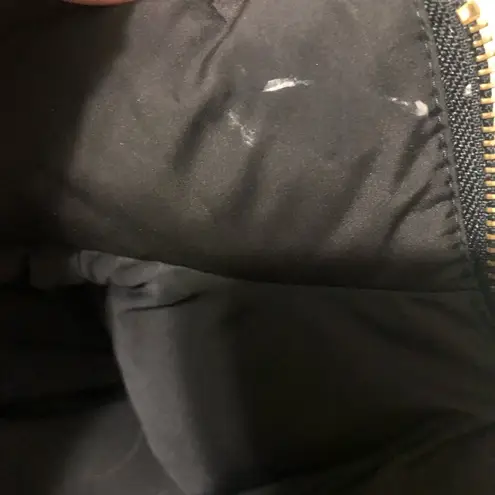 J. Crew Black Quilted Puffer Vest with High Collar gold side zippers women’s XXS