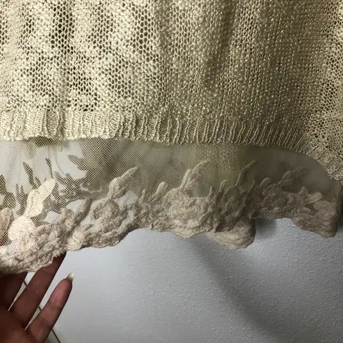 Love by Design Tan Lightweight Loose Knit Top size L