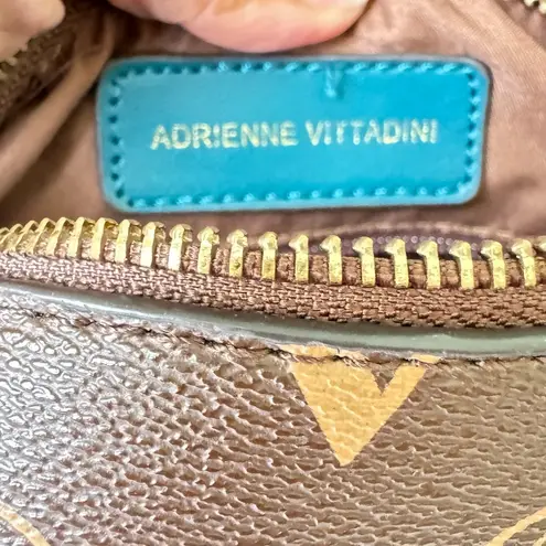 Adrienne Vittadini Adrianne Vittadini Signature Collection Dome Satchel w/Lock Chocolate Teal Bag
