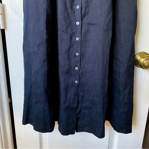 Doen Lantana Dress Black Ramie Maxi Sheer Sleeveless XXS EUC