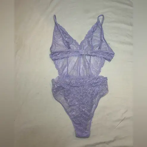 Savage X Fenty Lavender Lace Bodysuit Floral One Piece Lingerie Estimated Small Purple