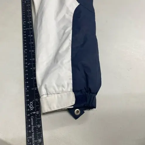 DUNBROOKE Asurion Women’s Logo Hooded Jacket Size Small Blue & White