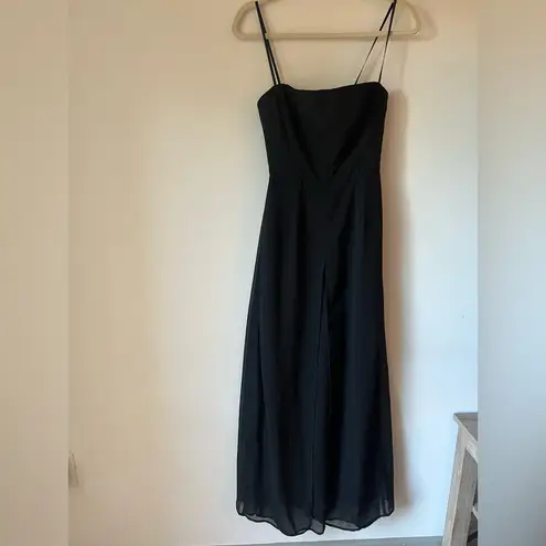 XScape Women’s Black Strapless Wide Leg Sheer Overlay Cocktail Jumpsuit Size 2P - Image 10