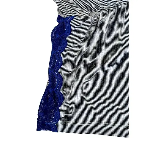 Cosabella Anthropologie Sweet Dreams Blue Lace Dot Sleep Mini Romper Playsuit SP