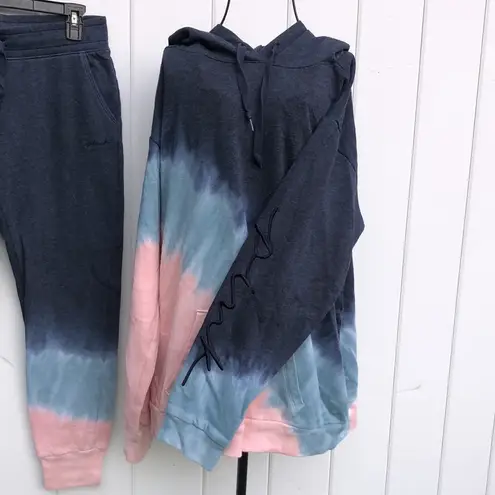 PINK - Victoria's Secret Pink Victoria’s Secret set tie dye print small/large blue and pink jogger set​​​