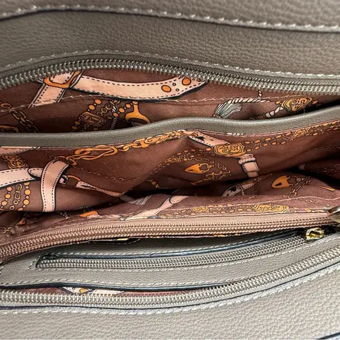 La Terre Chic Taupe PU Leather Shoulder Bag Set w/Matching Wallet Brown