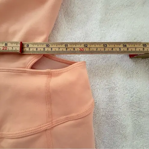 Free People  Back It Up Cutout Crisscross Back Jumpsuit Size S Peach