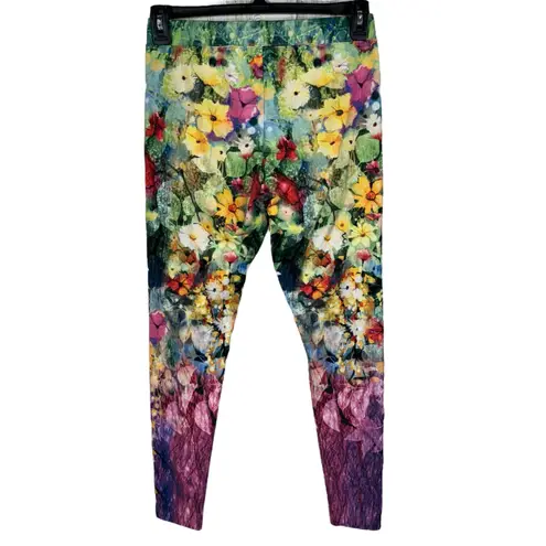 Soft Surroundings Small Have to Have Ankle Leggings Floral Pull-On Mid-Rise