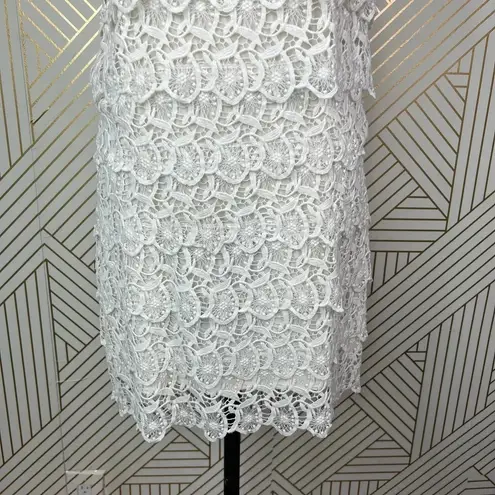 See By Chloe Tiered Lace Crochet Dress Ivory White Size 8