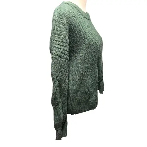 Madewell  Women's Charley Sweater Crewneck Cableknit Forest Green Size medium
